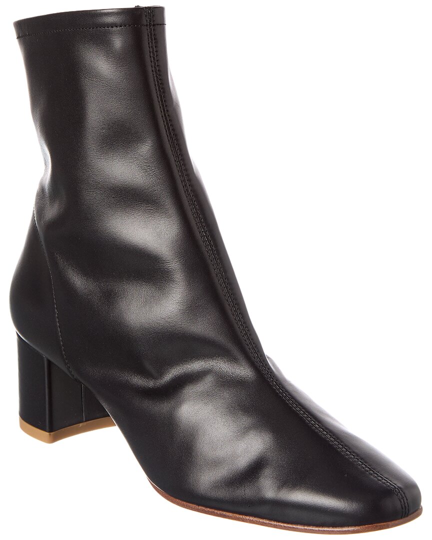 By Far Sofia Leather Bootie In Black
