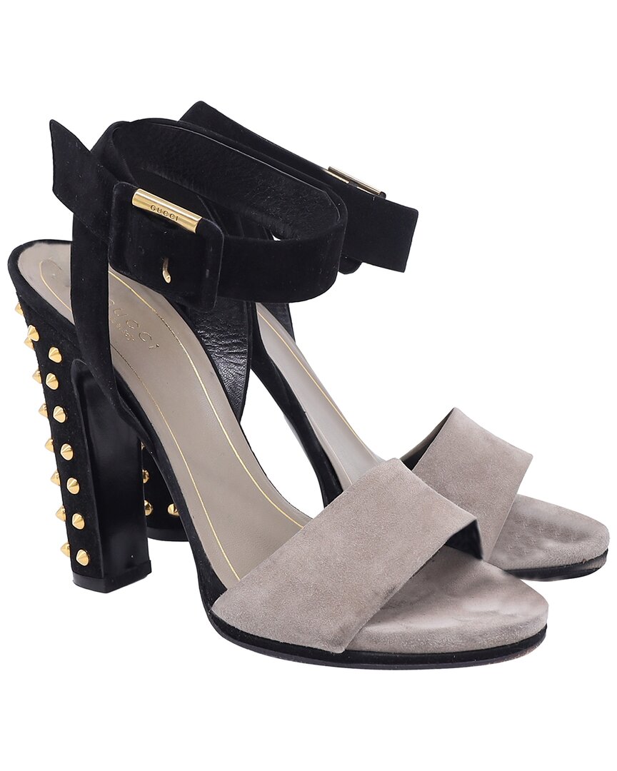 Gucci Women's Suede Madison Studded Ankle Strap Sandal (authentic Pre-loved) In Multi