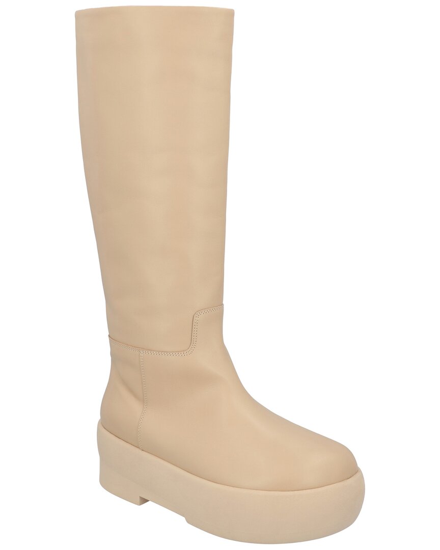 Gia Borghini Chunky Sole Tubolar Boot Shoes In White
