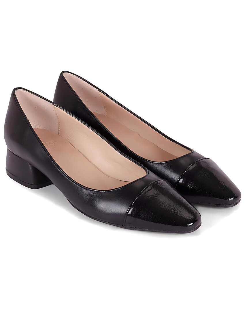 Menina Step Berta Leather Pump In Black