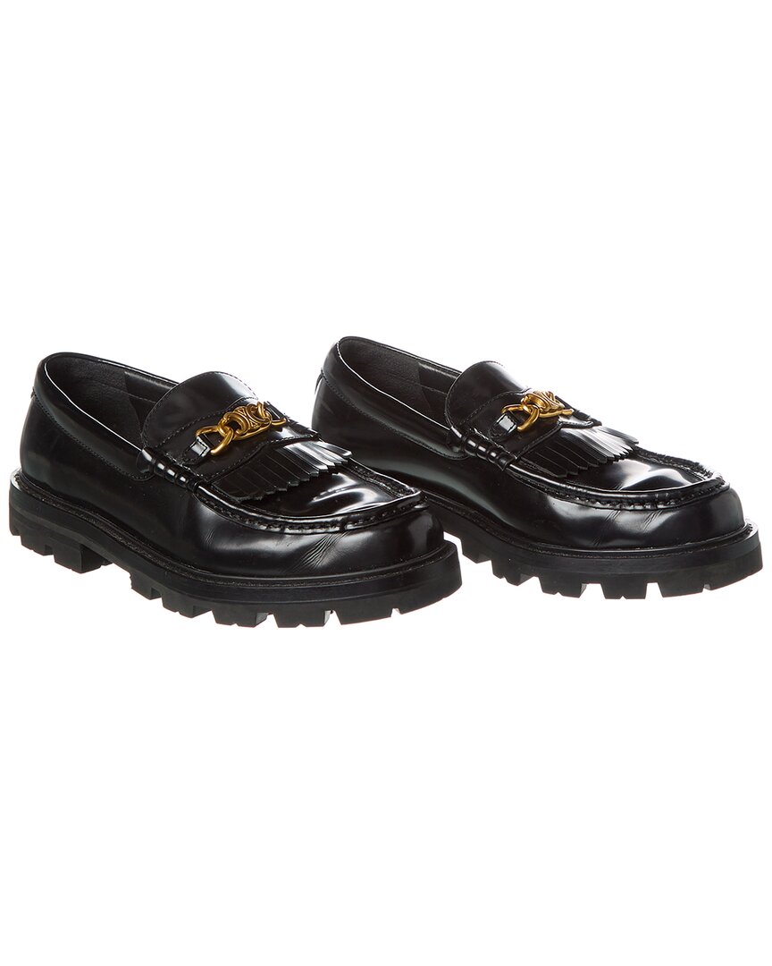 Celine Universite Triomphe Chain Leather Loafer