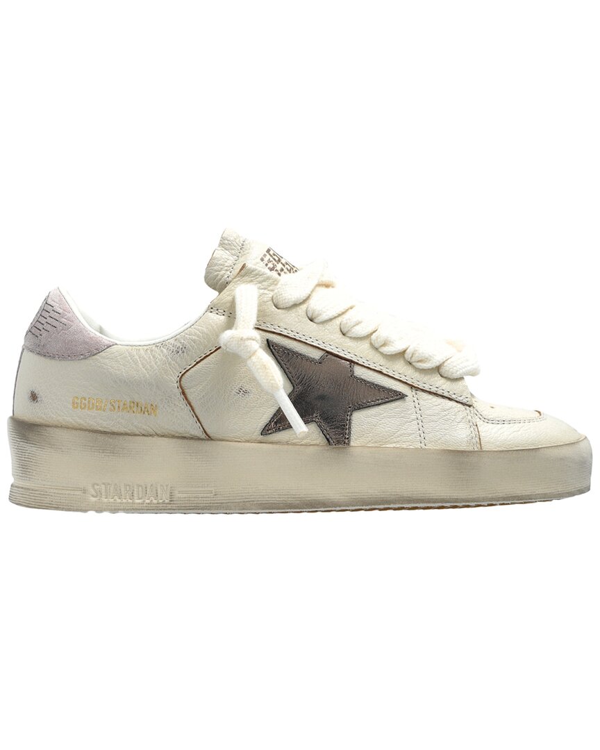 Golden Goose Stardan Leather Sneaker In Neutral