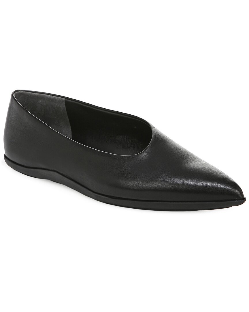 Vince Lex Leather Asymmetrical Ballerina Flats