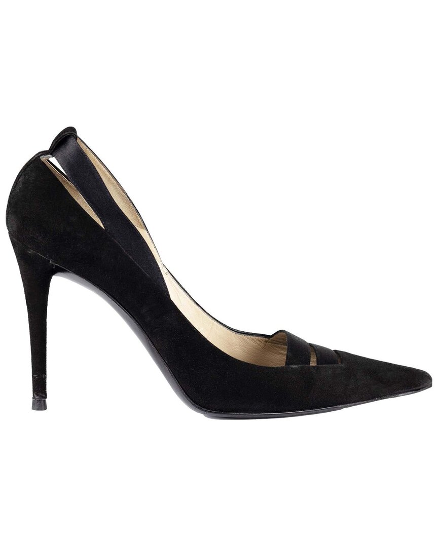 Gucci Women's Leather Pointed-toe Pump - '10s (authentic Pre-loved) In Black