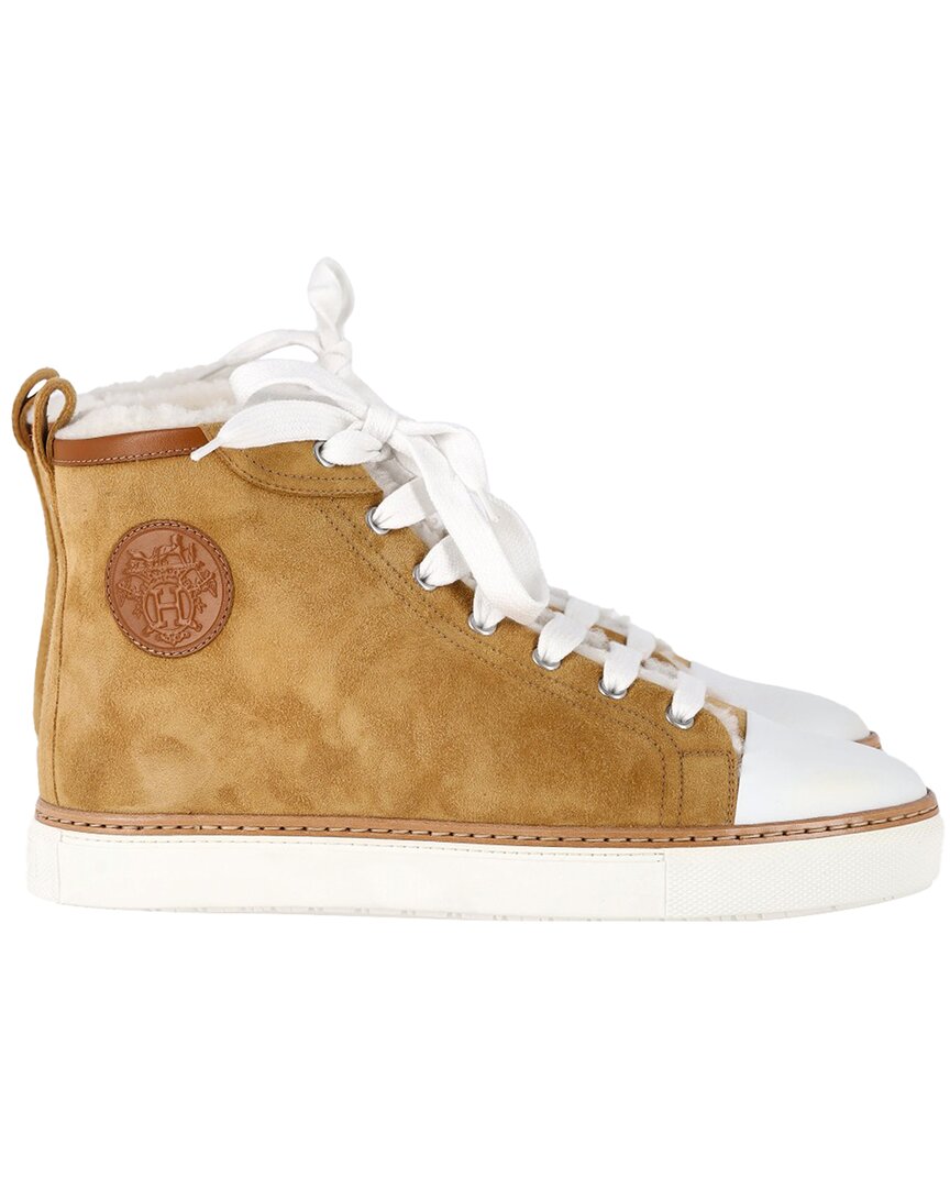 Pre-owned Hermes Hermès Women's Suede Jimmy High Top Sneaker (authentic Pre-loved)