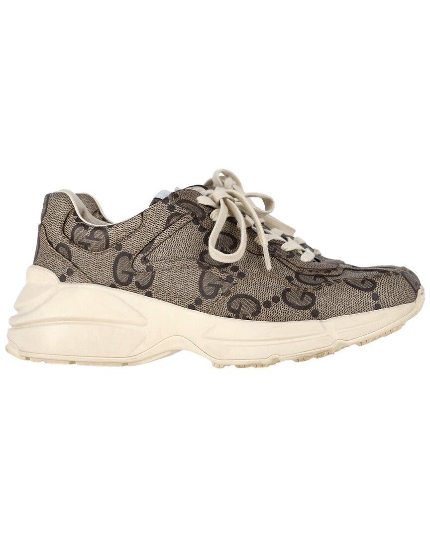 Gucci Men's Canvas Rhyton Monogram Sneaker (authentic Pre-loved) In Multi