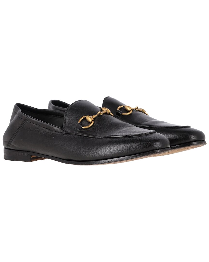 Gucci Women's Leather Brixton Convertible Loafer (authentic Pre-loved) In Black