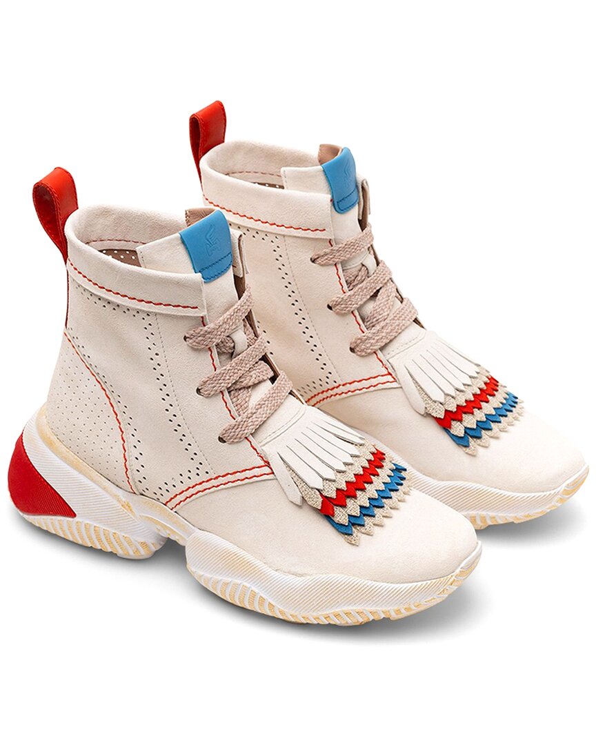 Hogan Interaction Leather Boot In Multi