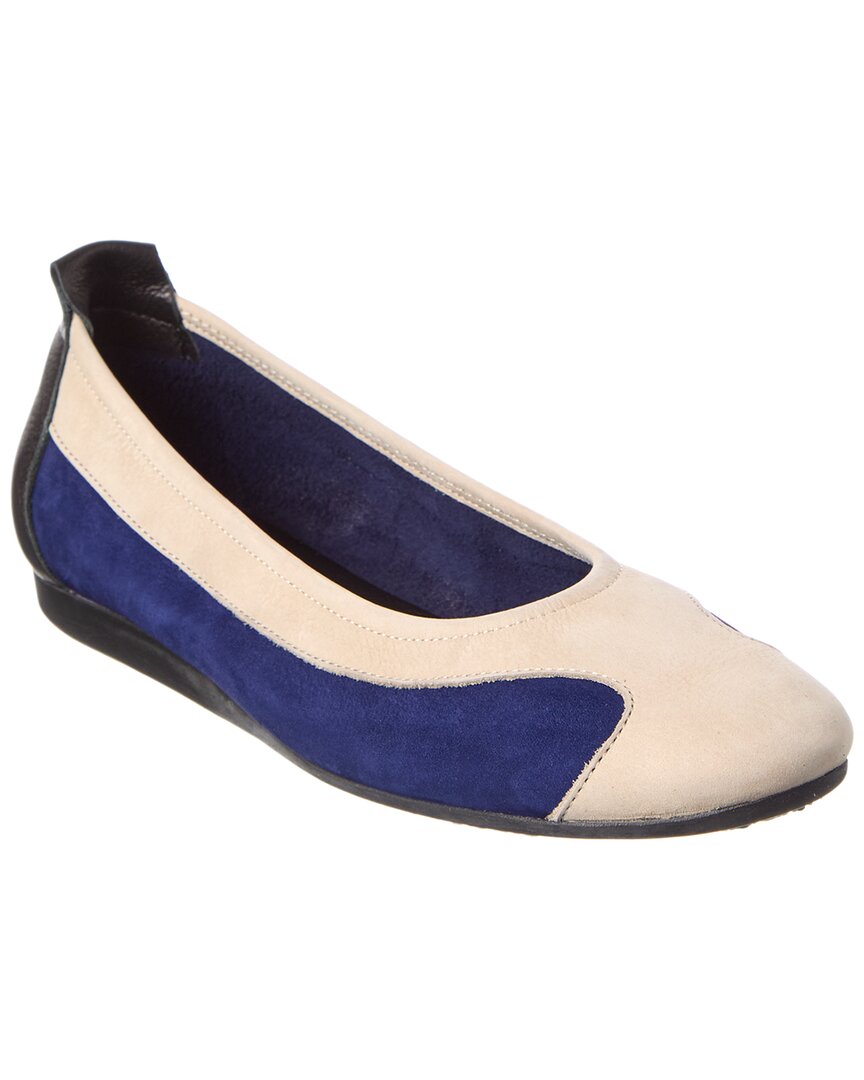 Arche Lambaa Leather Flat In Blue