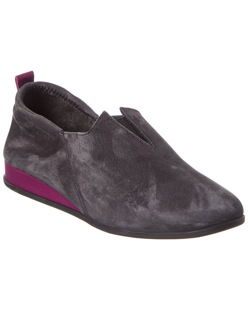 Arche Piaoko Leather Flat In Gray