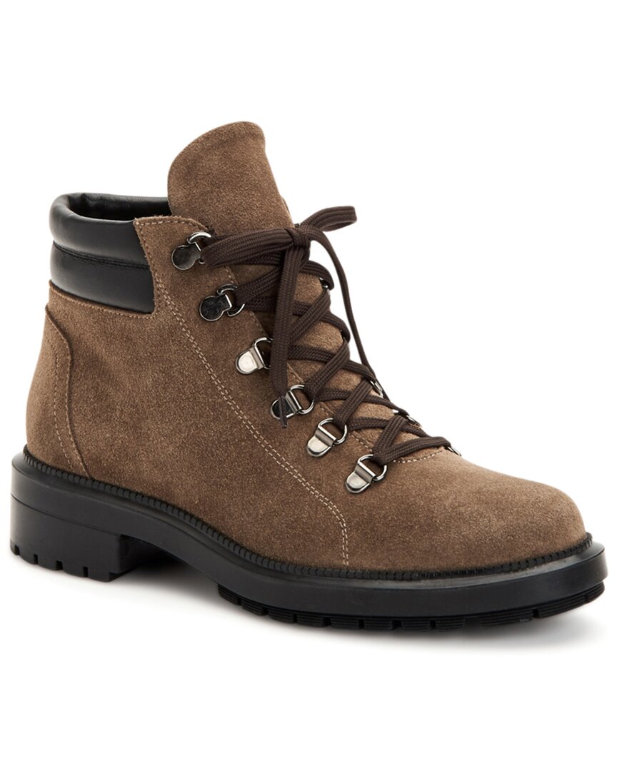 Aquatalia Liviana Weatherproof Suede Boot In Brown