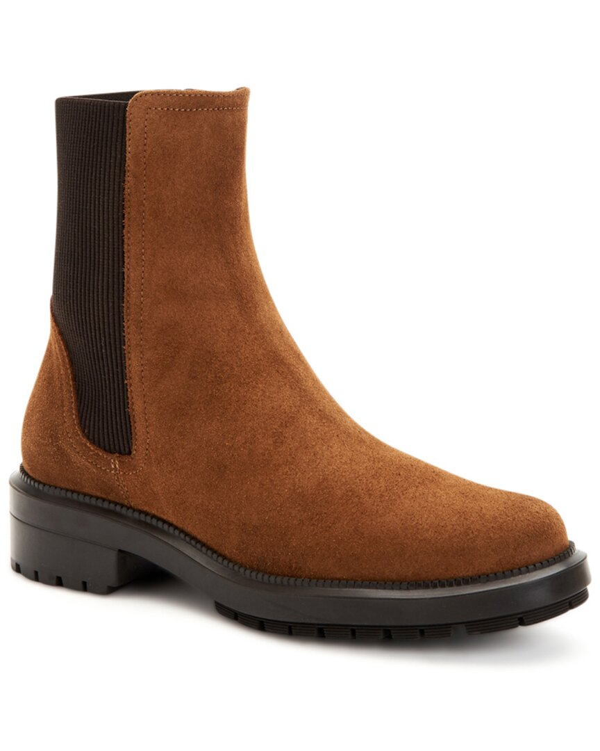 Aquatalia Lauda Weatherproof Suede Bootie In Brown