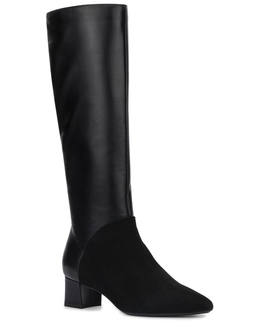 Aquatalia Pyira Weatherproof Suede Boot In Black