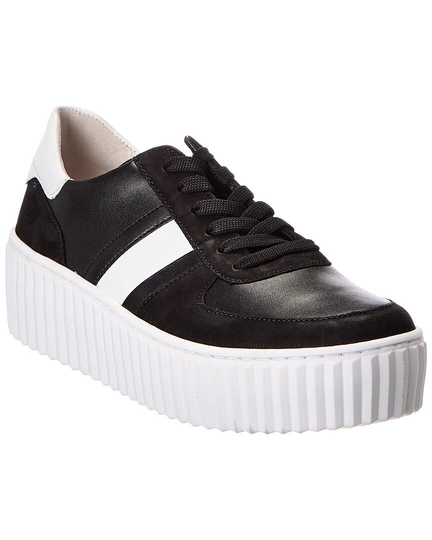 Gabor Leather Sneaker In Black