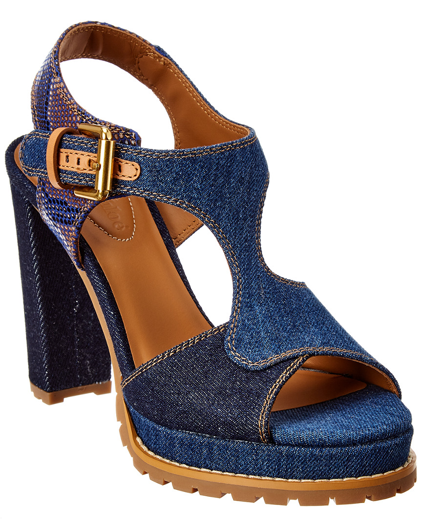 chloe denim sandals