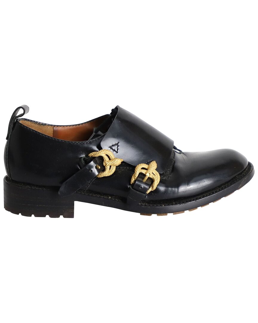 Valentino Garavani Valentino Women's Leather Serpentine Monk Shoe (authentic Pre-loved) In Black