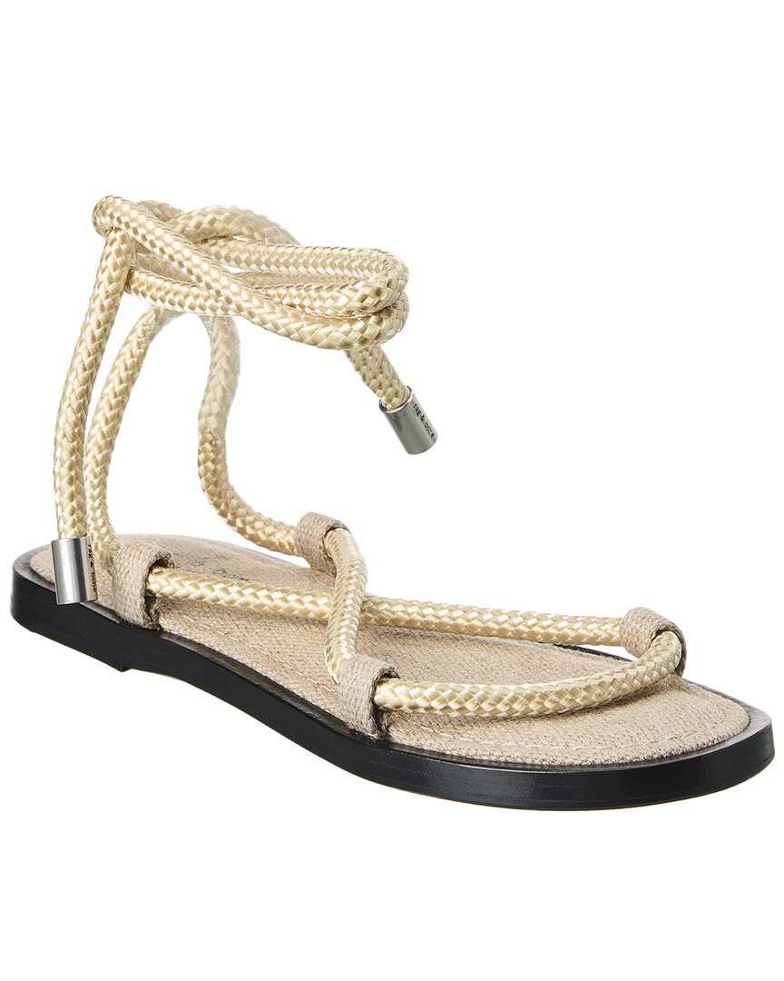 Rag & Bone Infinity Rope And Leather Sandals In White