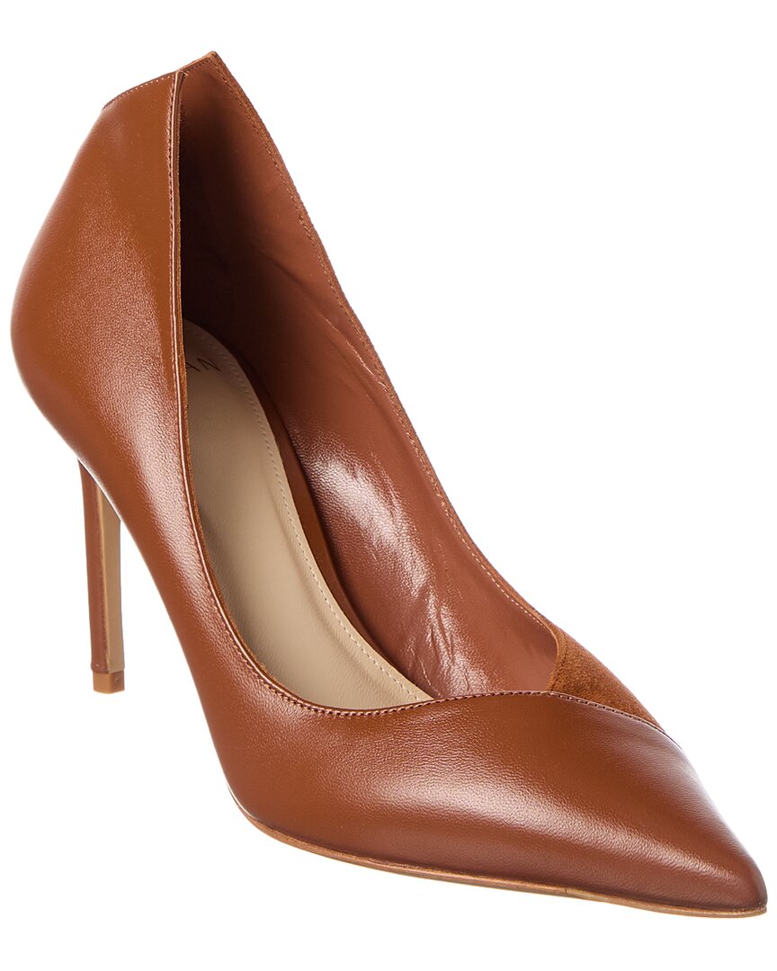 Alexandre Birman Pandora 85 Leather & Suede Pump In Brown