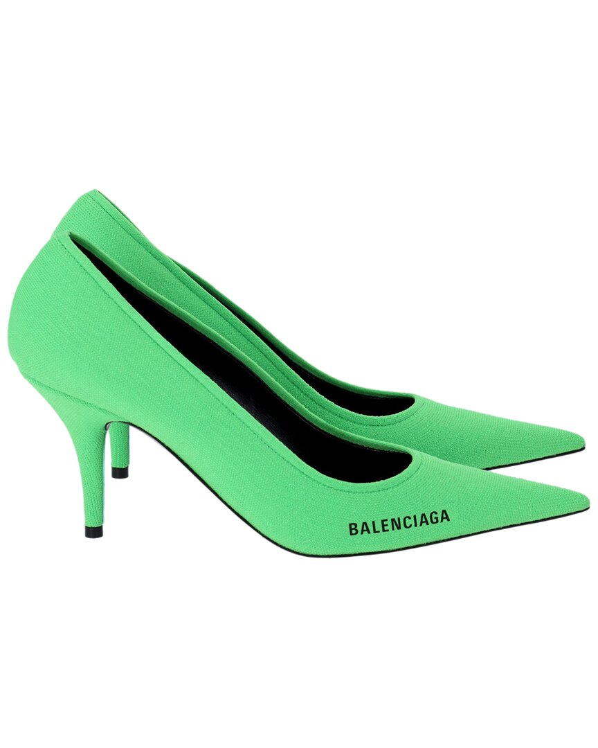 Balenciaga Women's Polyamide Knife Knit Pump (authentic Pre-loved) In Green