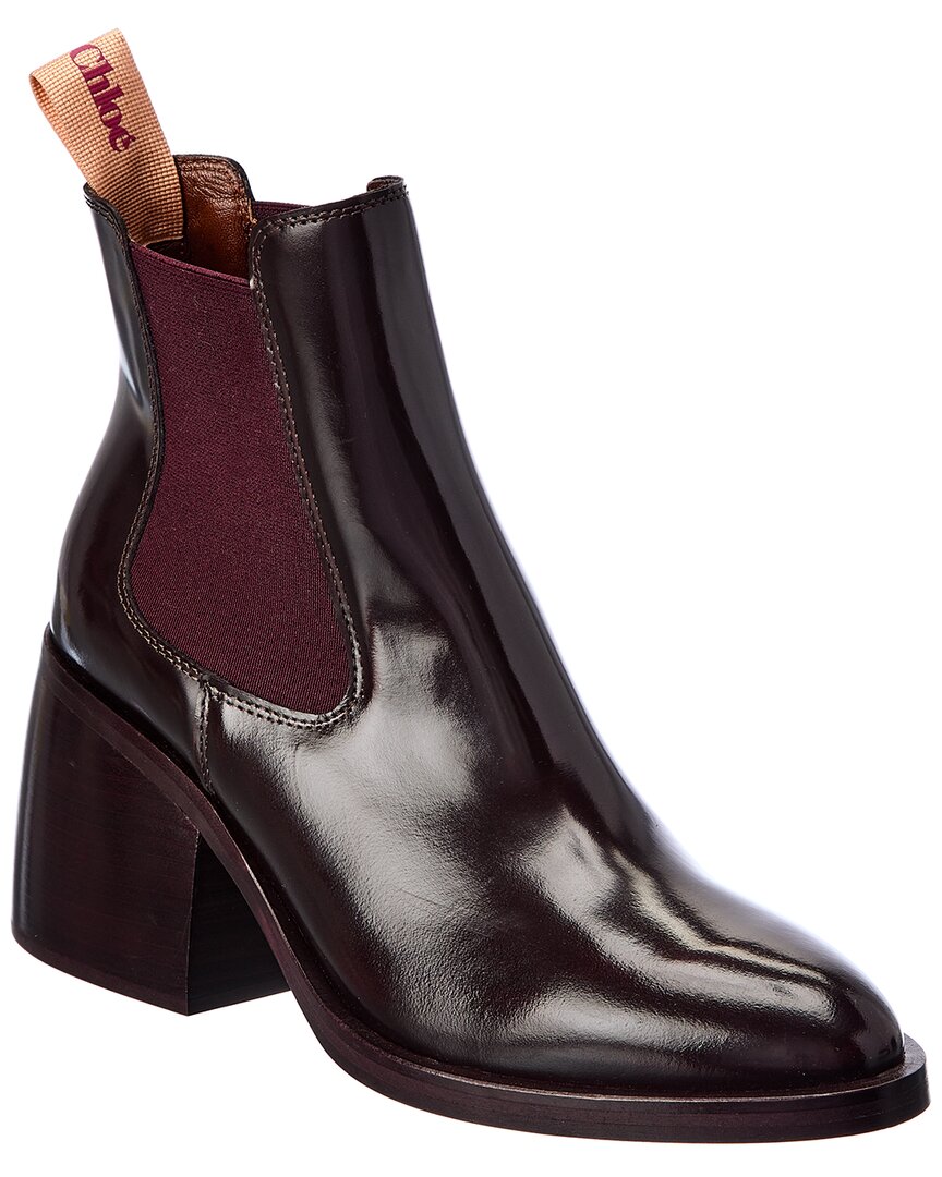 See By Chloé July Leather Chelsea Boot In Red