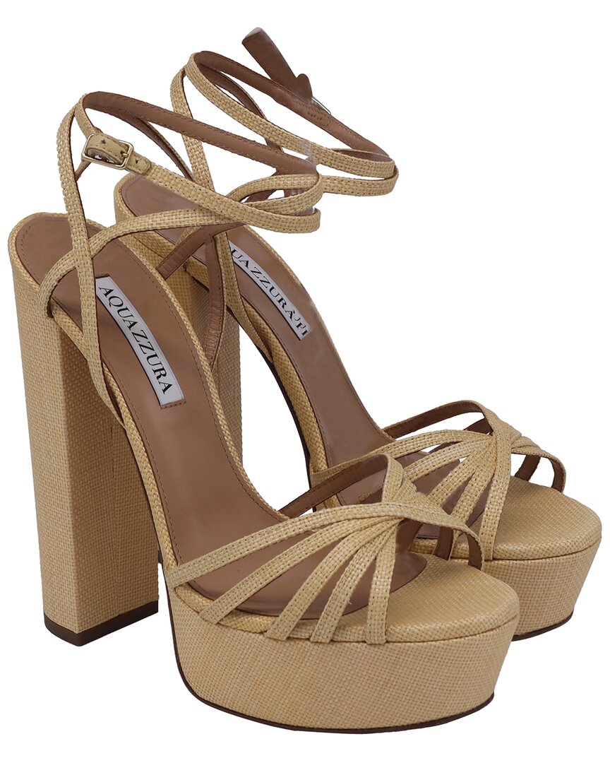 Altuzarra Women's Raffia Very Claire Platform Ankle-strap Sandal (authentic  Pre-loved) In Brown