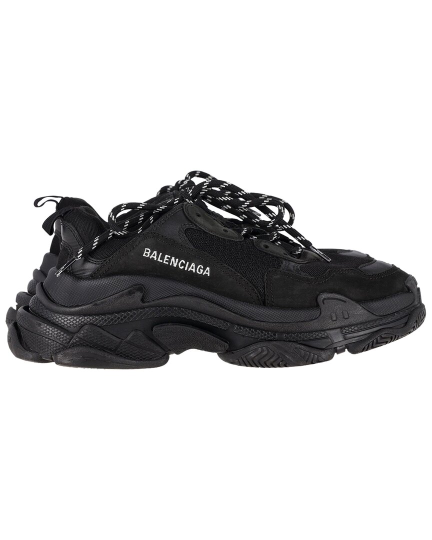 Balenciaga Women's Polyester Triple S Sneaker In Black