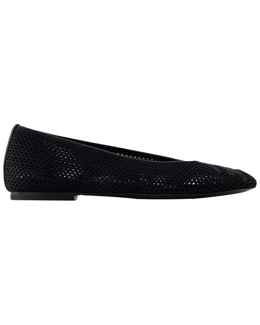 Burberry Women's Leather Ballerina Flat In Black