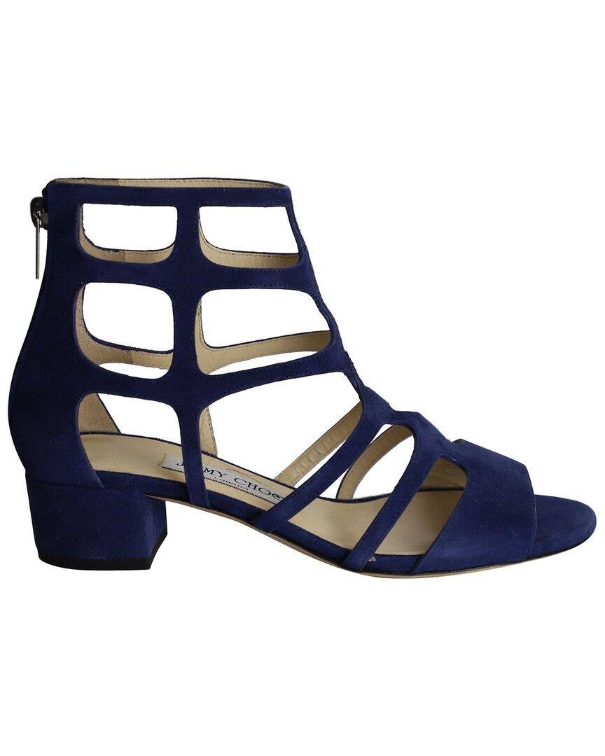 Jimmy Choo Women's Suede Ren 35 Sandal In Blue