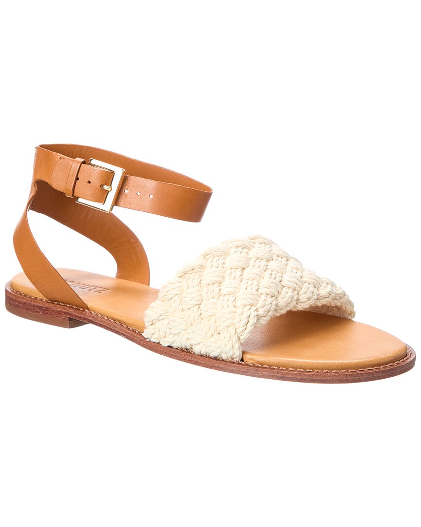 Schutz Isabel Flat Sandal In Brown