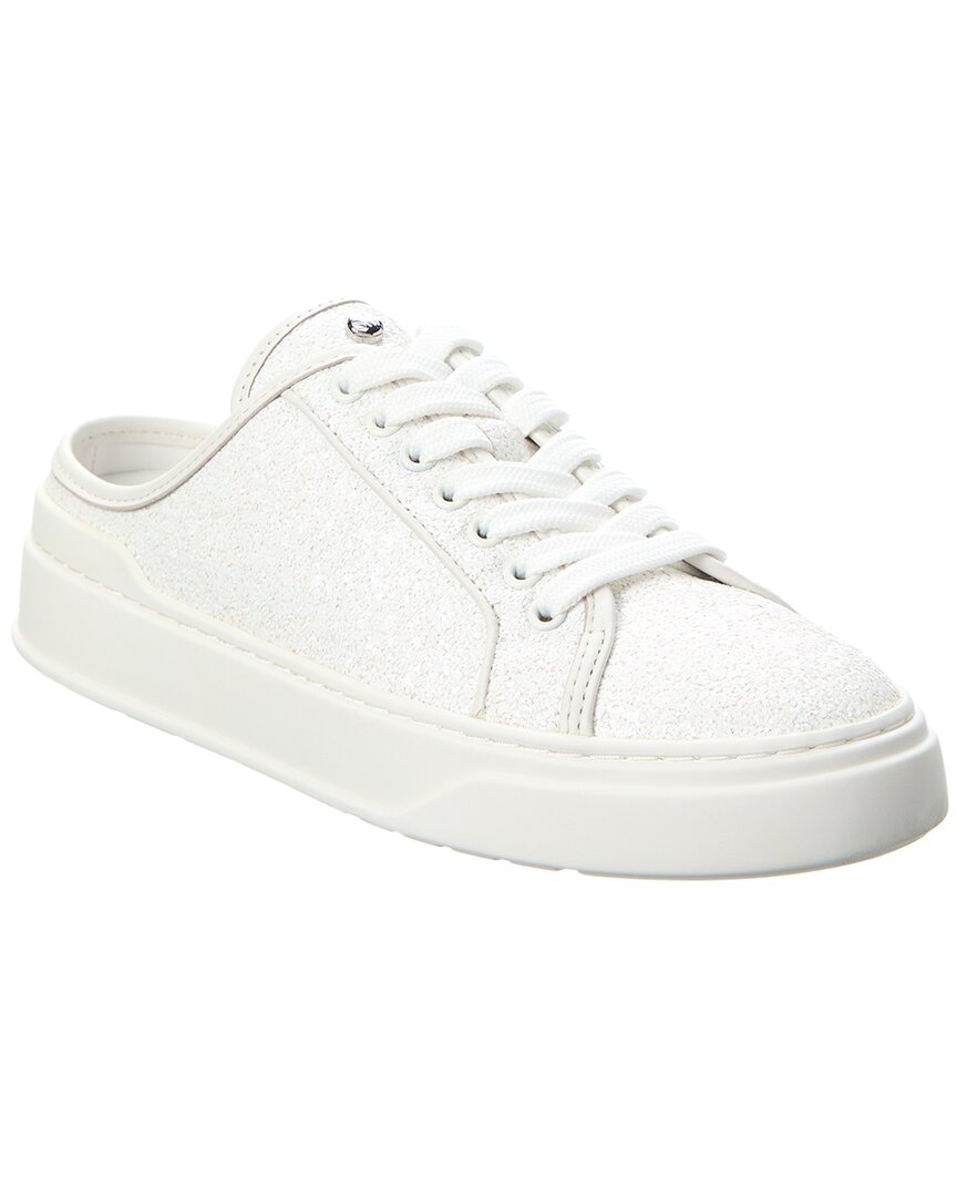 Stuart Weitzman Skater Mule Leather Sneaker In White