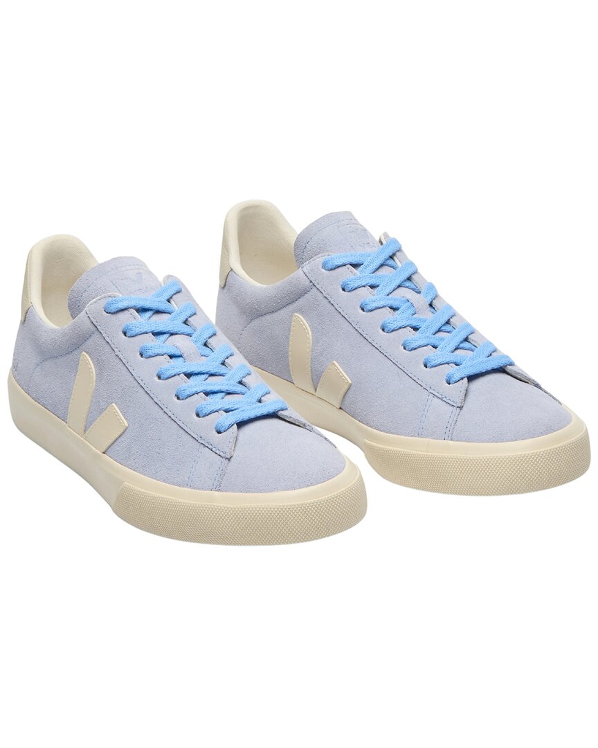Veja Unisex Suede Sneakers With Amazonian Rubber Outsole In Blue