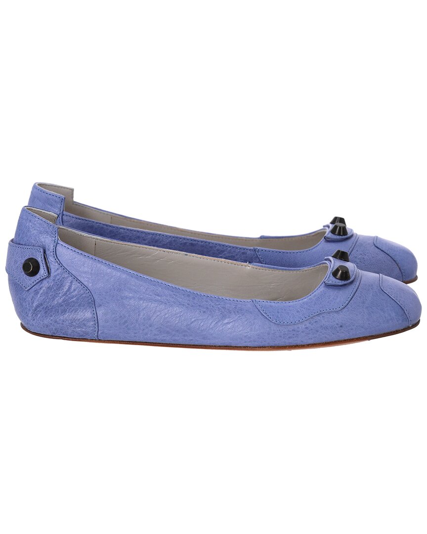 Balenciaga Women's Leather Arena Ballet Flat (authentic Pre-loved) In Animal Print