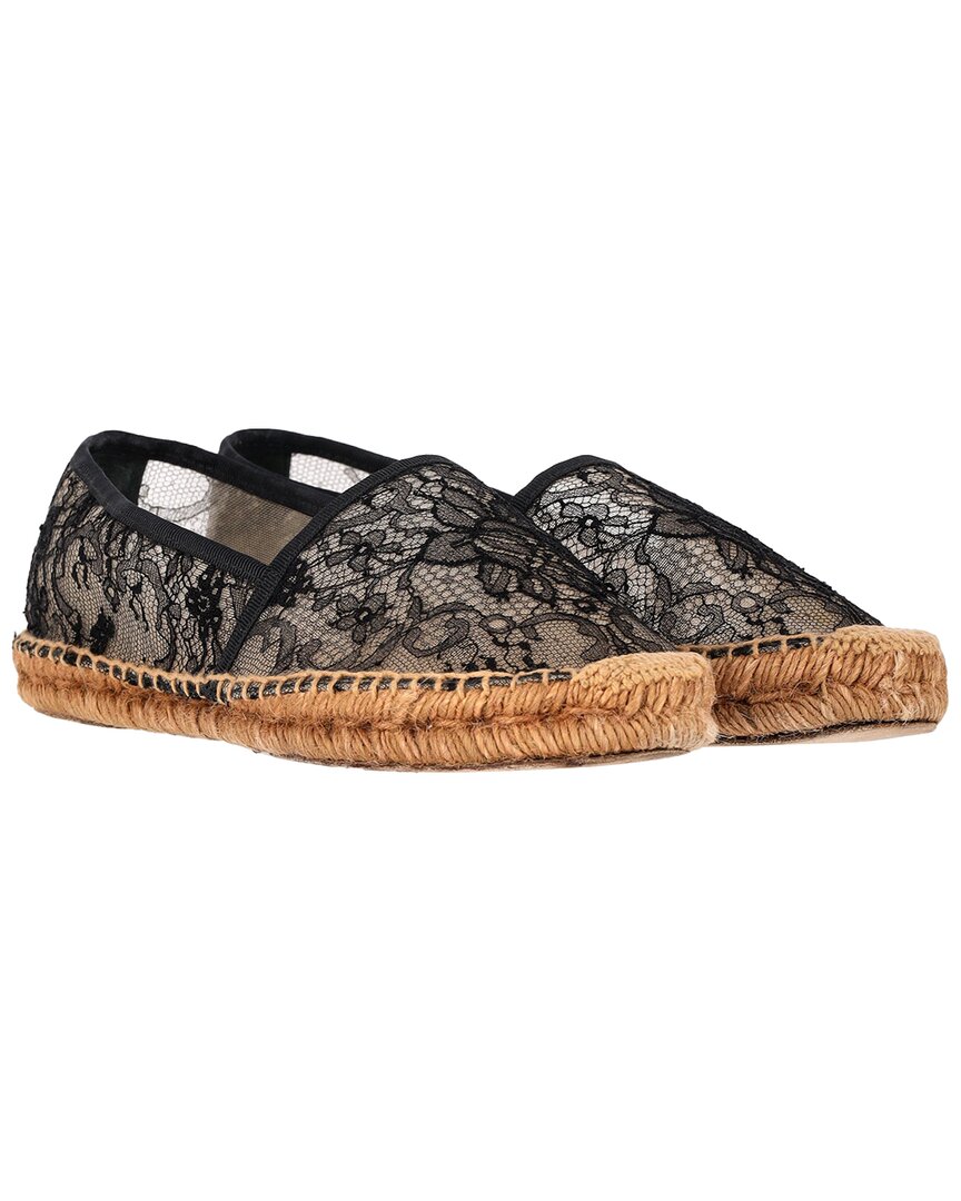 Dolce & Gabbana Women's Canvas Lace Espadrille Flat (authentic Pre-loved)