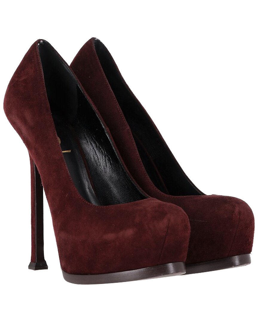 Saint Laurent Women's Suede Tribtoo Platform Pump (authentic Pre-loved)