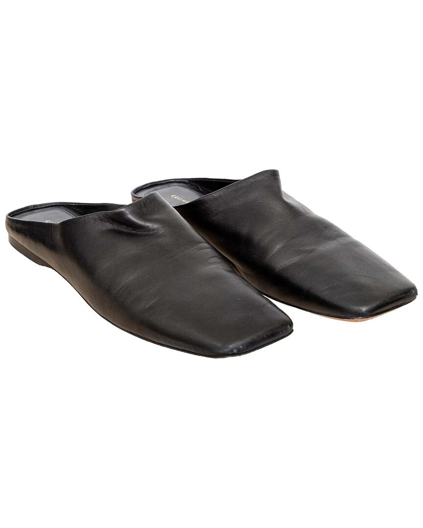 Celine Women's Leather Mule - '10 (authentic Pre-loved) In Black