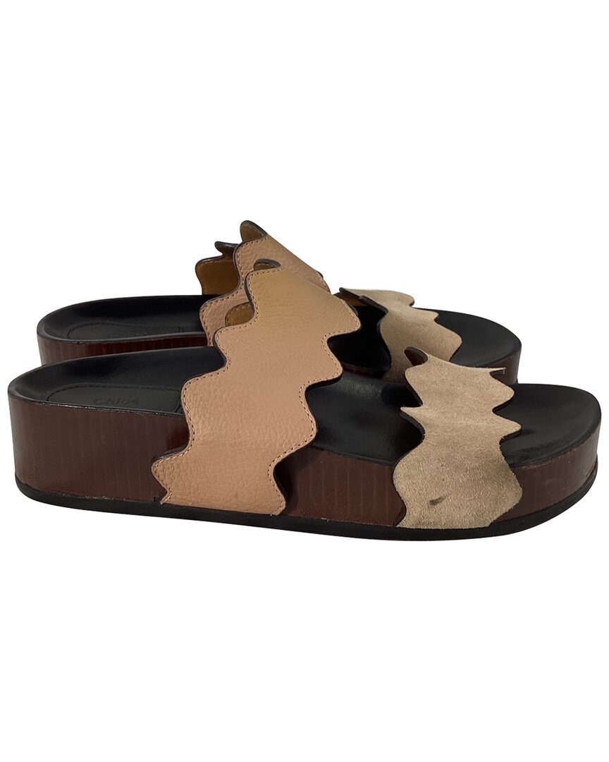 Chloé Chloe Carraia Suede & Leather Sandal