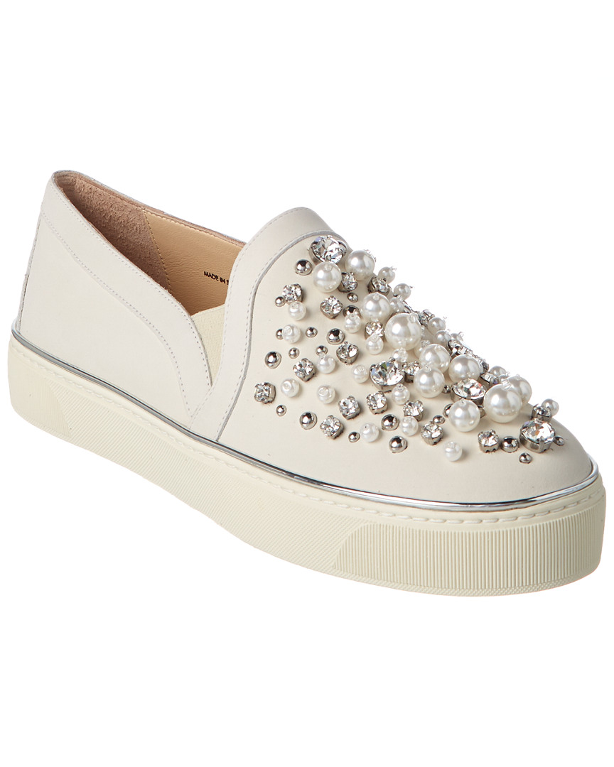 Stuart Weitzman Decor Leather Sneaker, 35, White 887550797563 | eBay