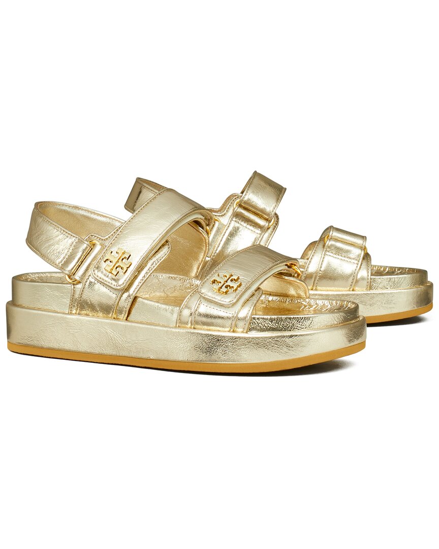 Tory Burch Kira Leather Sport Sandal In Gold
