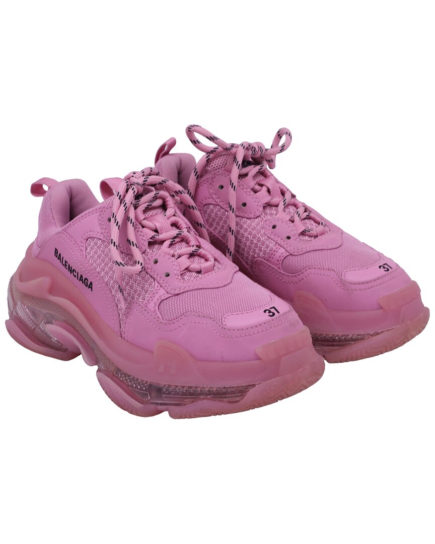 Balenciaga Women's Triple S Clear Sole Sneaker (authentic Pre-loved) In Purple