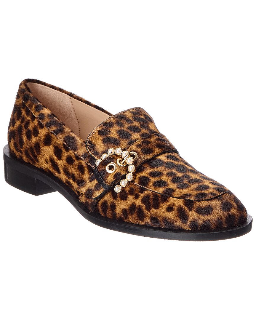 Stuart Weitzman Piper Haircalf Loafer In Brown