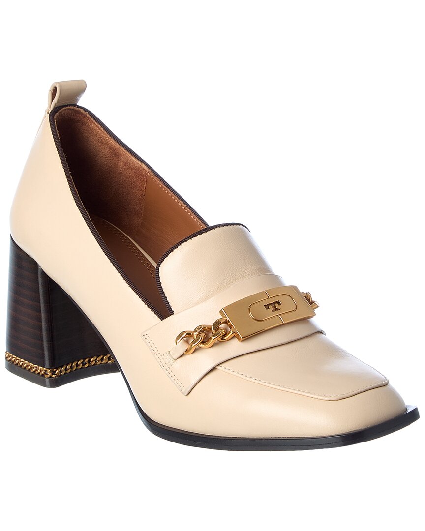 Tory Burch Ruby Leather Loafer In White | ModeSens