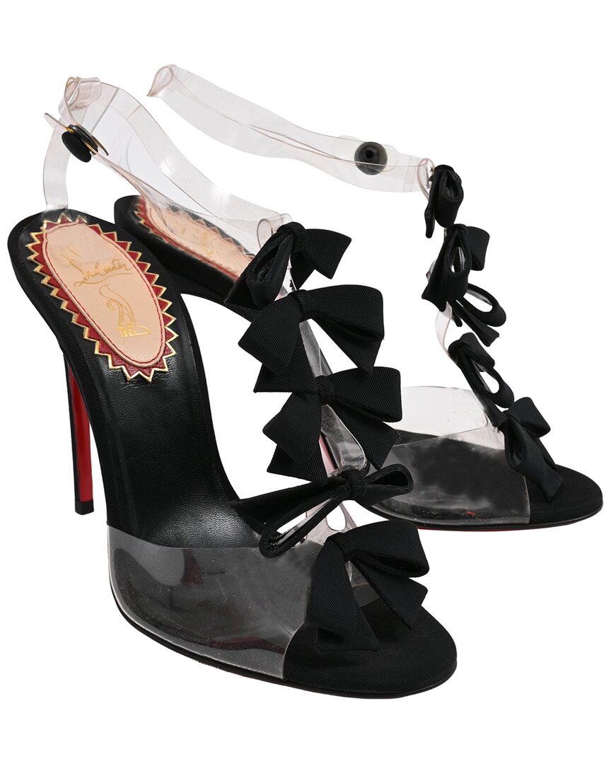 Christian Louboutin Women's Pvc Bow Bow Sandal (authentic Pre-loved) In Multi