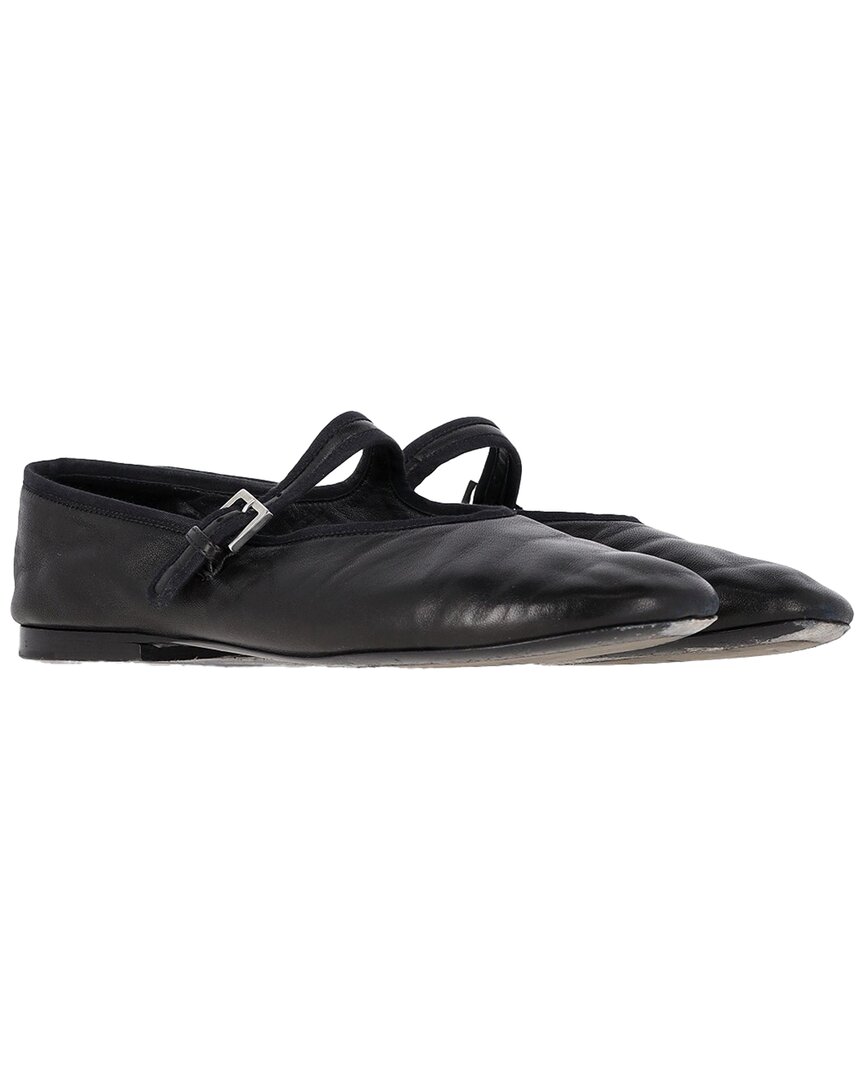 The Row Women's Lambskin Leather Boheme Mary Jane Ballet Flat (authentic Pre-  Loved) In Black