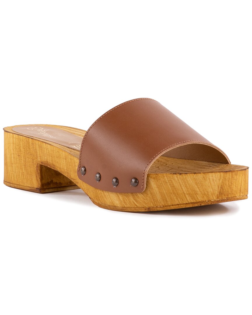 SEYCHELLES MARINE LAYER LEATHER WOOD SANDAL