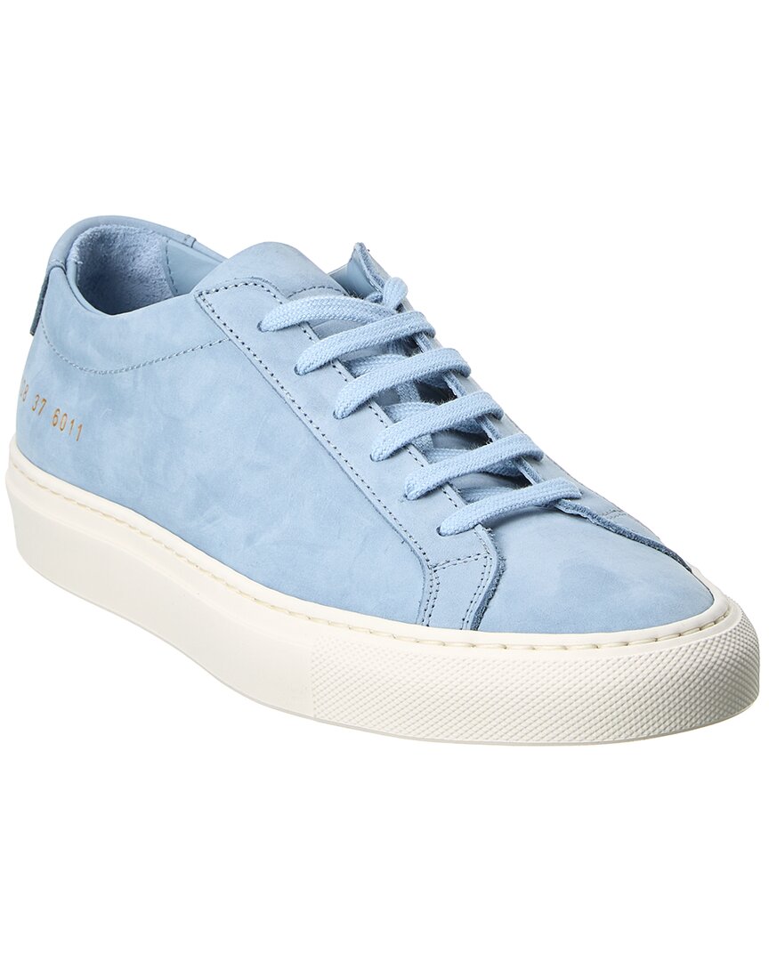 Shop Common Projects Original Achilles Leather Sneaker In Blue