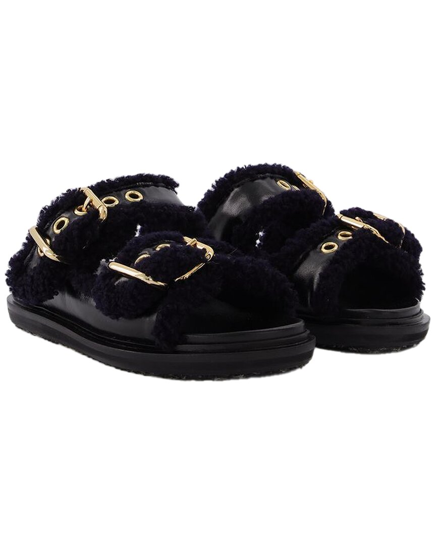 Marni Women's Leather Fussbett Slides (authentic Pre-loved) In Multi