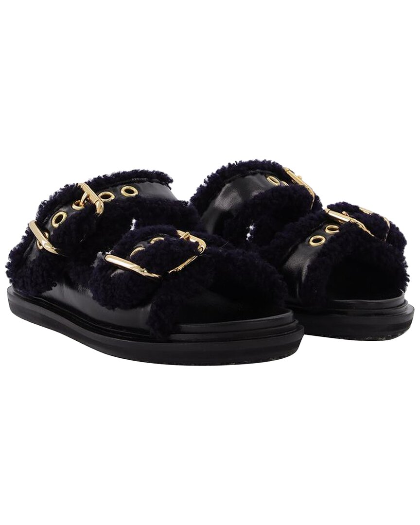 Marni Women's Leather Fussbett Slides (authentic Pre-loved) In Multi