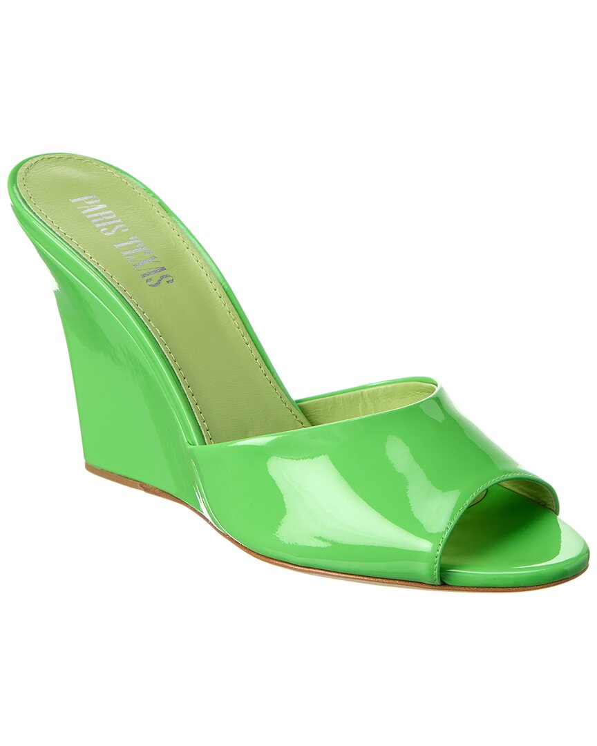 Shop Paris Texas Wanda Patent Wedge Sandal In Green