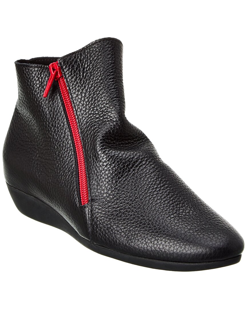 Arche Onybee Leather Bootie In Black
