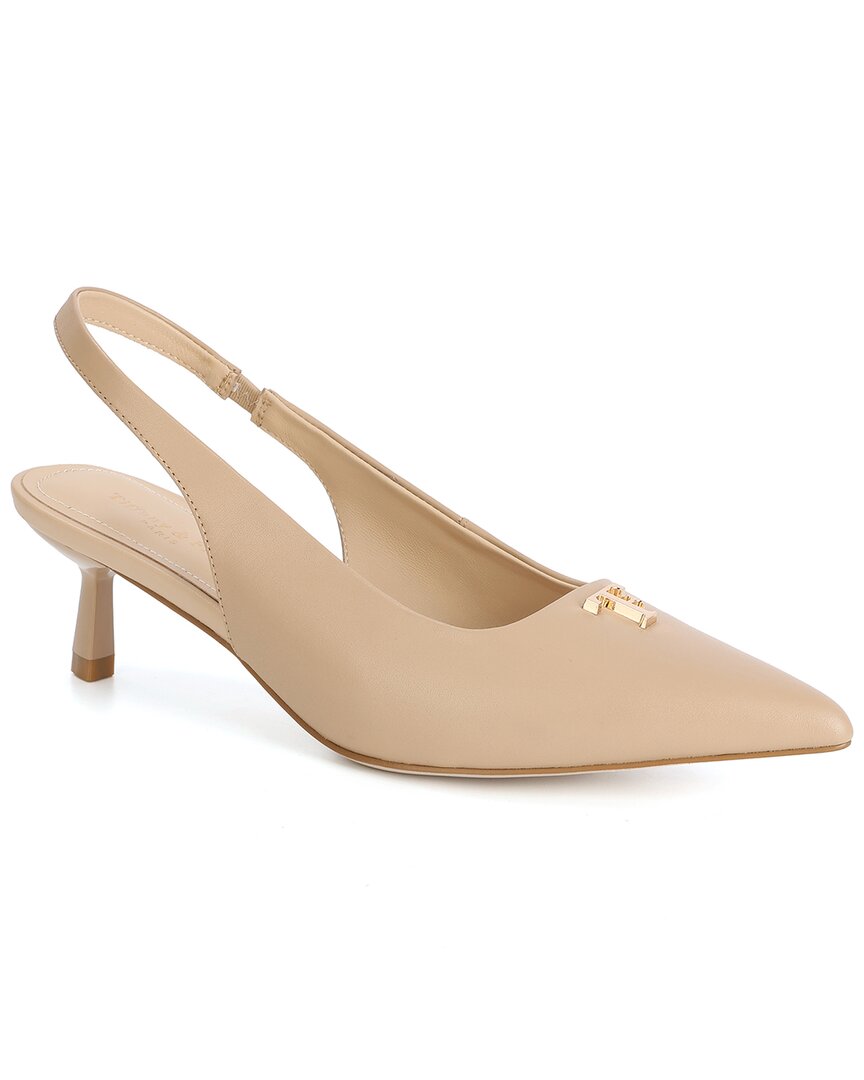 Tiffany & Fred Paris Leather Slingback Kitten Heel Pump